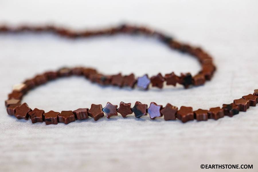 S/ Mahogany Obsidian 4mm Star Beads 15.5" Strand Natural Obsidian Gemstone Beads For Jewelry Making S/ Mahogany Obsidian 4mm Star Beads 15.5" Strand Natural Obsidian Gemstone Beads For Jewelry Making