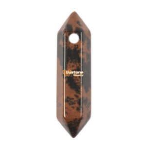 Mahogany Obsidian crystal healing hexagonal point pendant focal bead