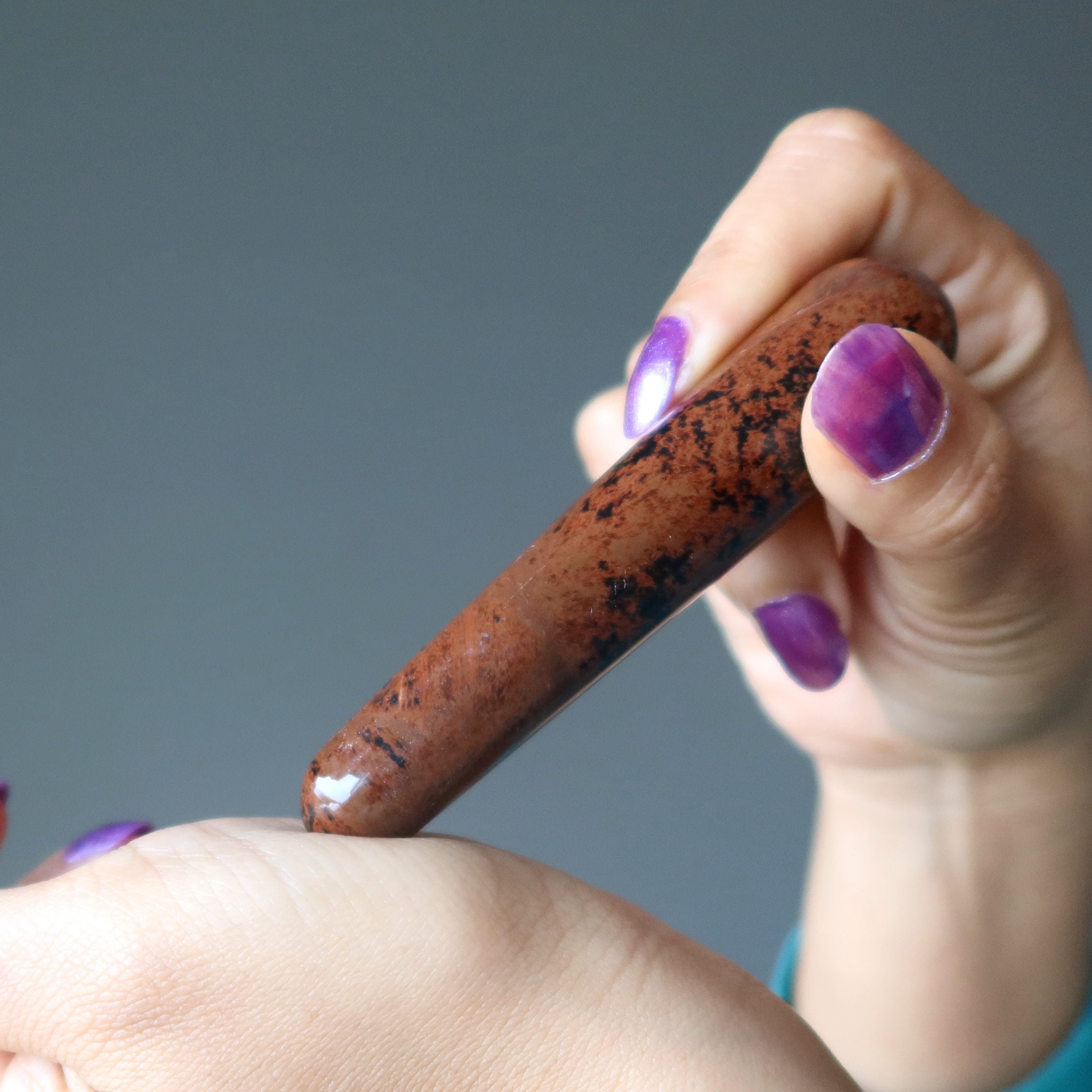 Mahogany Obsidian Massage Wand Knead The Knots Crystal Mahogany Obsidian Massage Wand Knead The Knots Crystal