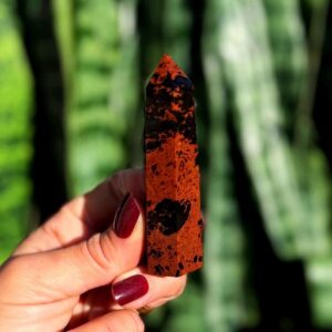Mahogany Obsidian tower - "The Warrior's Stone" - volcanic glass