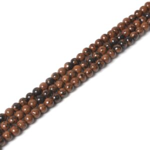 4mm Mahogany Obsidian Round Ball Loose Beads DIY Jewelry Making Strand 15.5-16" 4mm Mahogany Obsidian Round Ball Loose Beads DIY Jewelry Making Strand 15.5-16"