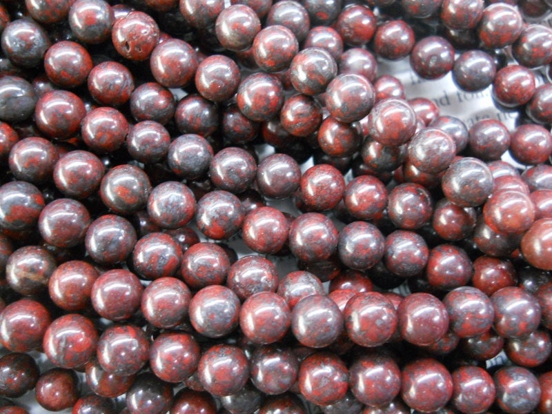 8mm Mahogany Obsidian Round Beads, 15.5 Inch