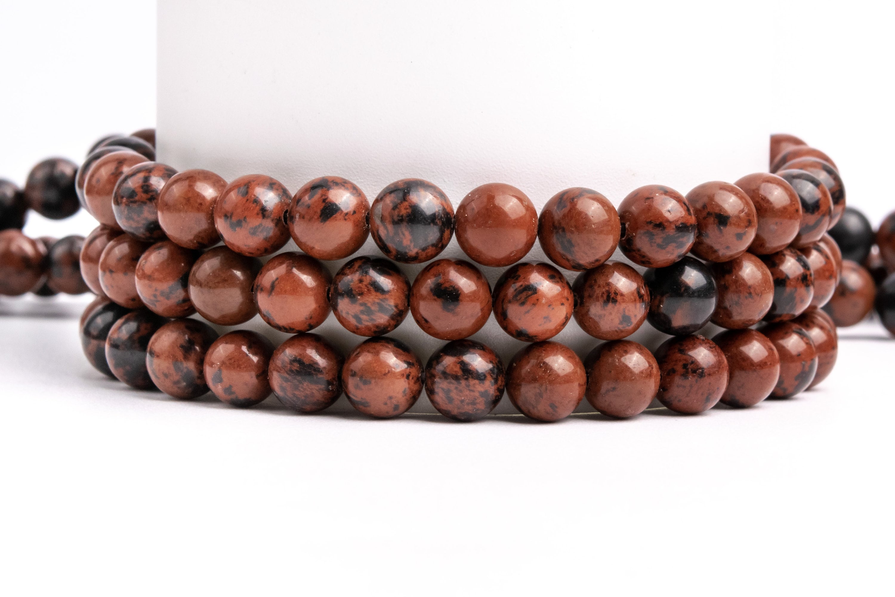 Natural Mahogany Obsidian Gemstone Grade Aaa Round 6mm 7-8mm 12mm Loose Beads