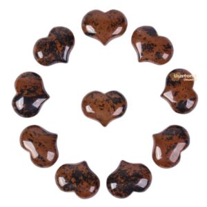 25mm Mahogany obsidian puff LOVE hearts 1 inch Crystal healing Reiki pocket stone 25mm Mahogany obsidian puff LOVE hearts 1 inch Crystal healing Reiki pocket stone