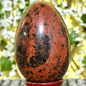 BIG 115MM Polished Mahogany Obsidian Egg: Large Healing Stone Museum BIG 115MM Polished Mahogany Obsidian Egg: Large Healing Stone Museum
