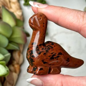 Mahogany Obsidian Dinosaur | 34g | - No. 913 (polished Red Crystal Carving, Root Chakra, Grounding) Mahogany Obsidian Dinosaur | 34g | - No. 913 (polished Red Crystal Carving, Root Chakra, Grounding)