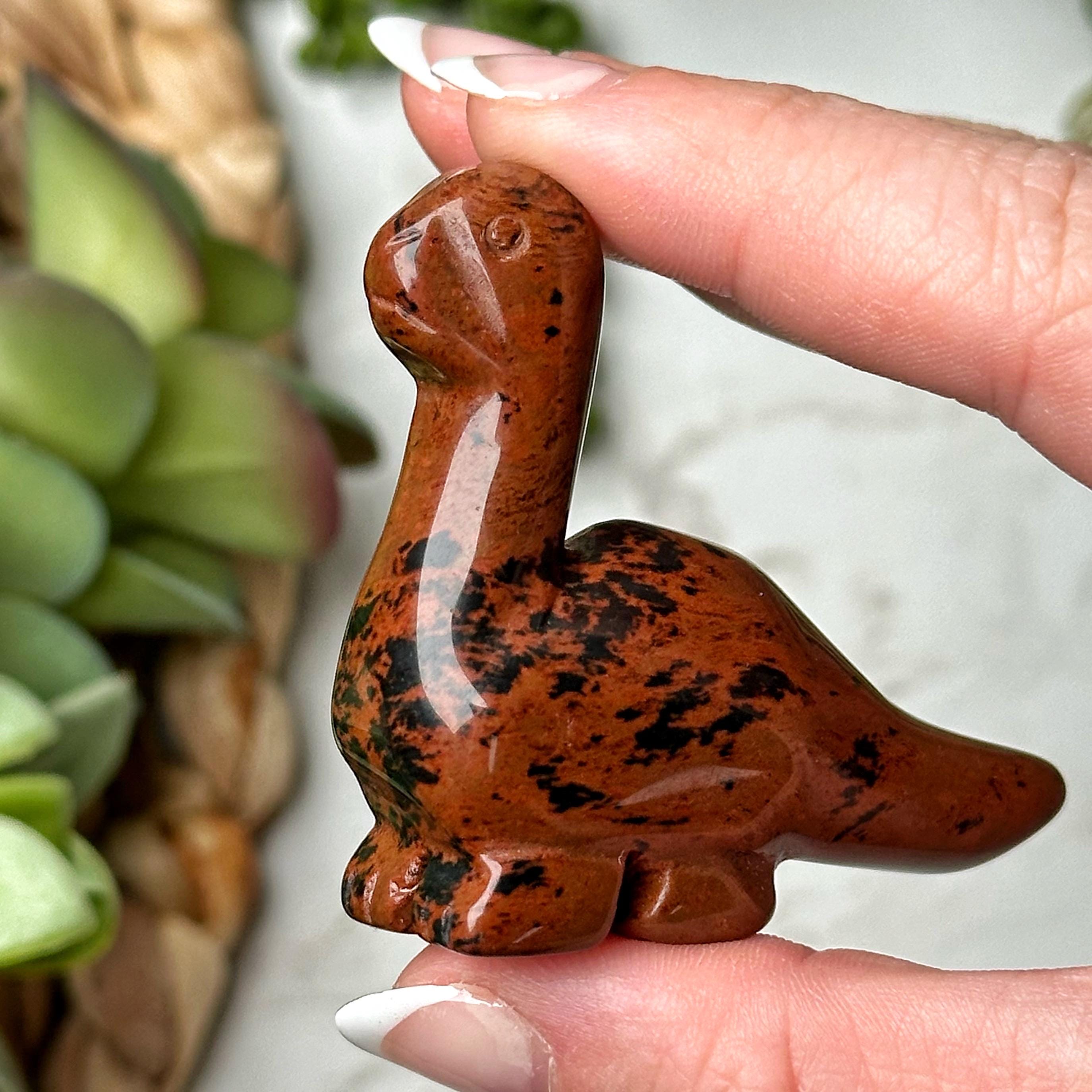 Mahogany Obsidian Dinosaur | 34g | - No. 913 (polished Red Crystal Carving, Root Chakra, Grounding)