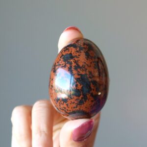 Mahogany Obsidian Egg Spiritual Protection Stone Mahogany Obsidian Egg Spiritual Protection Stone