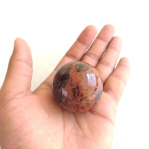 Handmade Mahogany Obsidian Sphere, Gemstone Healing Crystal Sphere, Polished, 45 MM Handmade Mahogany Obsidian Sphere, Gemstone Healing Crystal Sphere, Polished, 45 MM