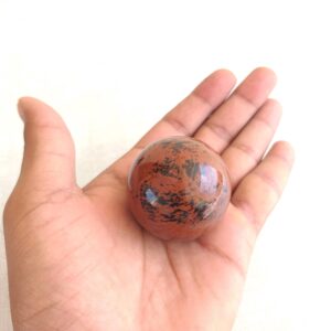 Mahogany Obsidian Sphere, Gemstone Healing Crystal Sphere, POlished, 44 MM Mahogany Obsidian Sphere, Gemstone Healing Crystal Sphere, POlished, 44 MM