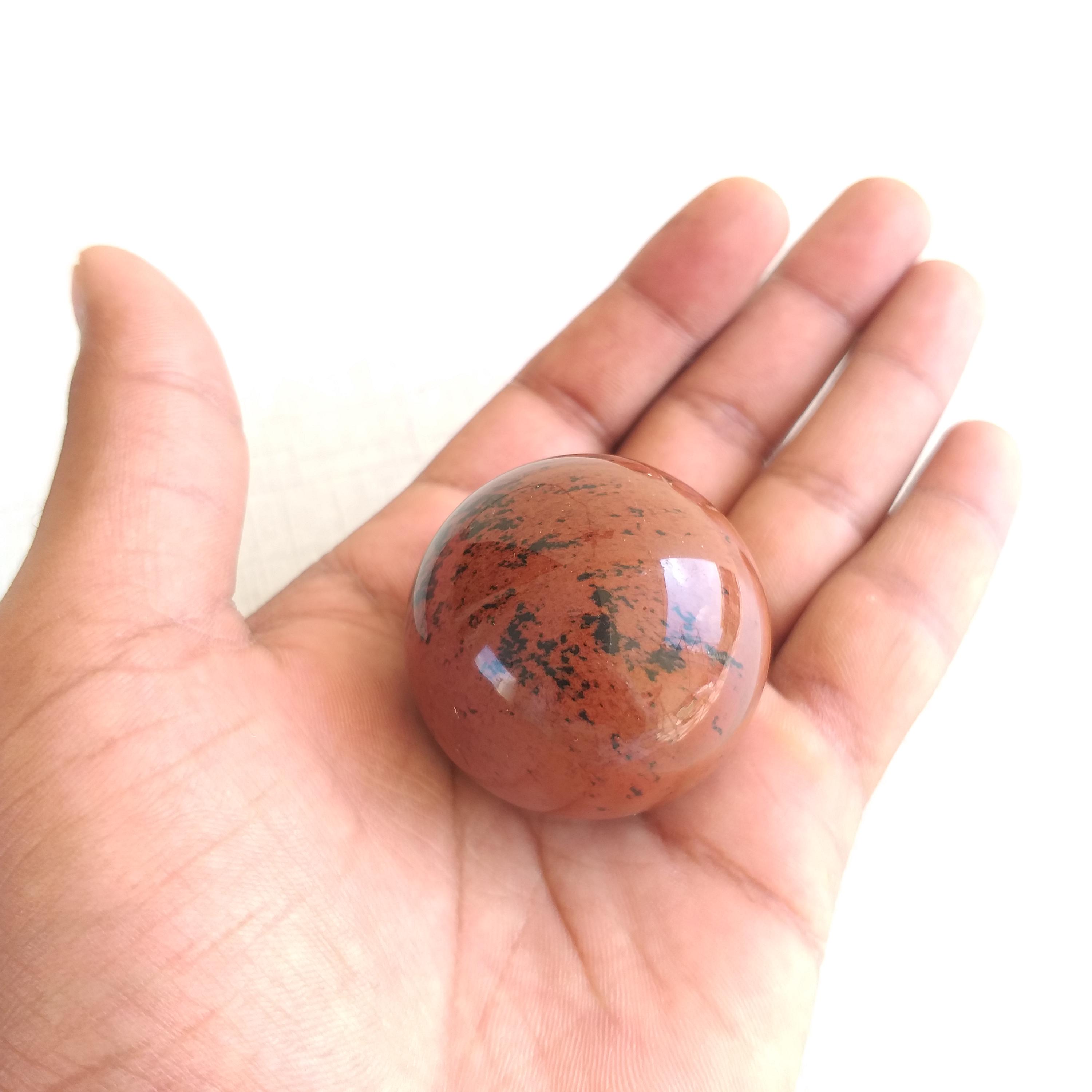 Mahogany Obsidian Sphere, Gemstone Healing Crystal Sphere, Polished, 42 Mm