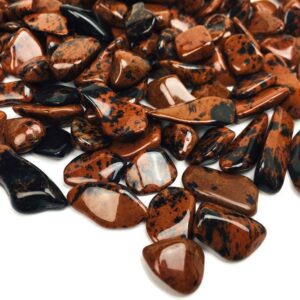 100g Mahogany Obsidian Crystal: Xs Tumbled Gemstone Chips