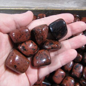 Mahogany Obsidian Tumbled Stone About 3/4" Mahogany Obsidian Tumbled Stone About 3/4"