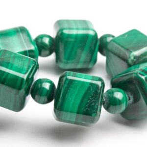 9-10MM Malachite Beads Deep Green Bracelet Grade AAA Genuine Natural Beveled Edge Faceted Cube Gemstone 7" (121729h-1549) 9-10MM Malachite Beads Deep Green Bracelet Grade AAA Genuine Natural Beveled Edge Faceted Cube Gemstone 7" (121729h-1549)