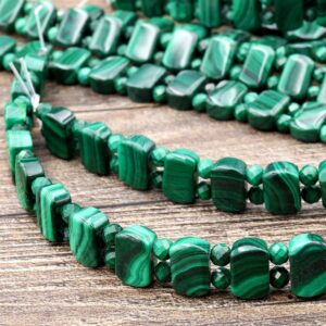 Aaa Double Drilled Natural Malachite Rectangle Bracelet Gemstone Beads 8" Strand Aaa Double Drilled Natural Malachite Rectangle Bracelet Gemstone Beads 8" Strand