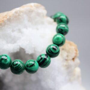 Malachite Bead Bracelet: Crystal Zodiac Gift Malachite Bead Bracelet: Crystal Zodiac Gift