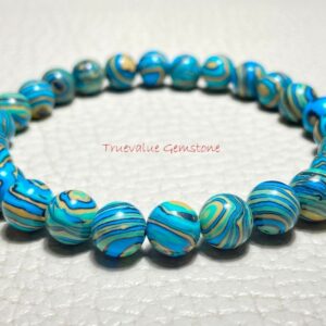 Blue Malachite Lace Bracelet: Handmade Boho Gemstone Jewelry Blue Malachite Lace Bracelet: Handmade Boho Gemstone Jewelry