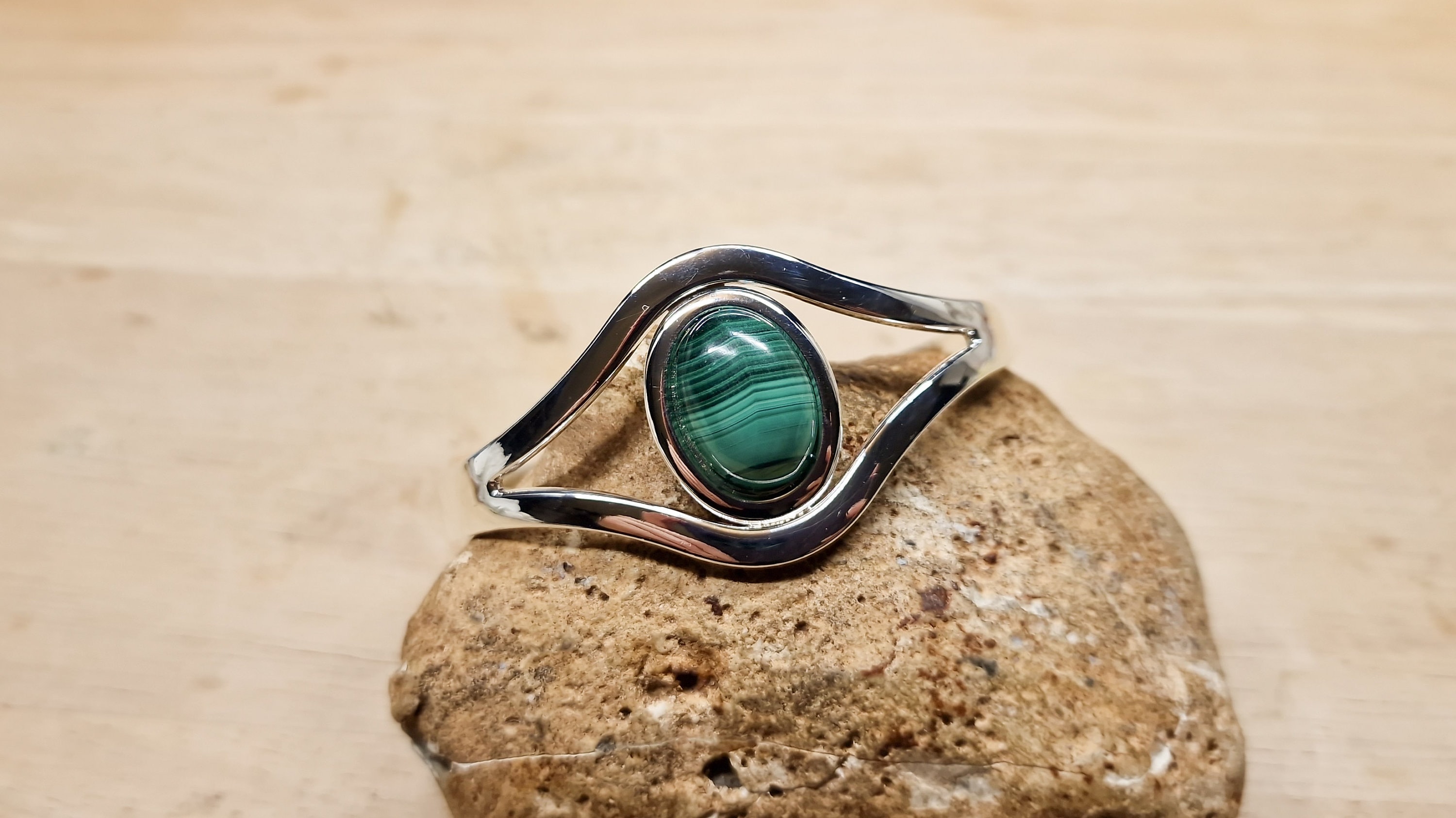 Green Malachite Bracelet. Cuff Bracelet. Reiki Jewelry. Silver Plated Adjustable Bracelet Uk