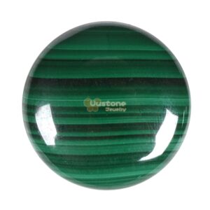 25mm Natural Malachite round flatback cab cabochon