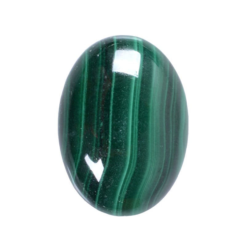 2pcs 14mm Green Malachite Gemstone Oval Flatback Cab Cabochon