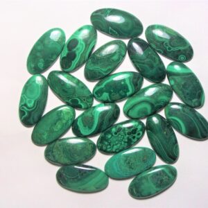 Aaa Malachite Oval Cabochon: Natural Gemstone (10x12 To 18x25 Mm)