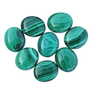 Top Quality Natural Malachite Oval Shape Cabochon AAA+ Flat Back Calibrated Wholesale Gemstone For Jewelry Making, All Sizes Available