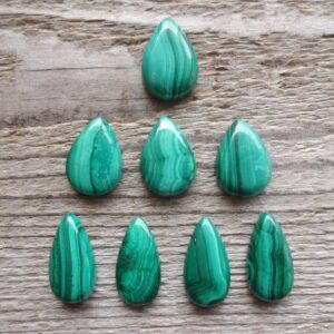 Malachite Cabochon For Ring, Green Gemstones Ring Size