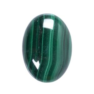 g0178  1pc 18mm Green malachite gemstone oval flatback cab cabochon