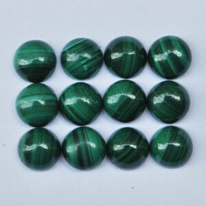 g1829  12 pcs 8mm Genuine Malachite gemstone round cab cabochon