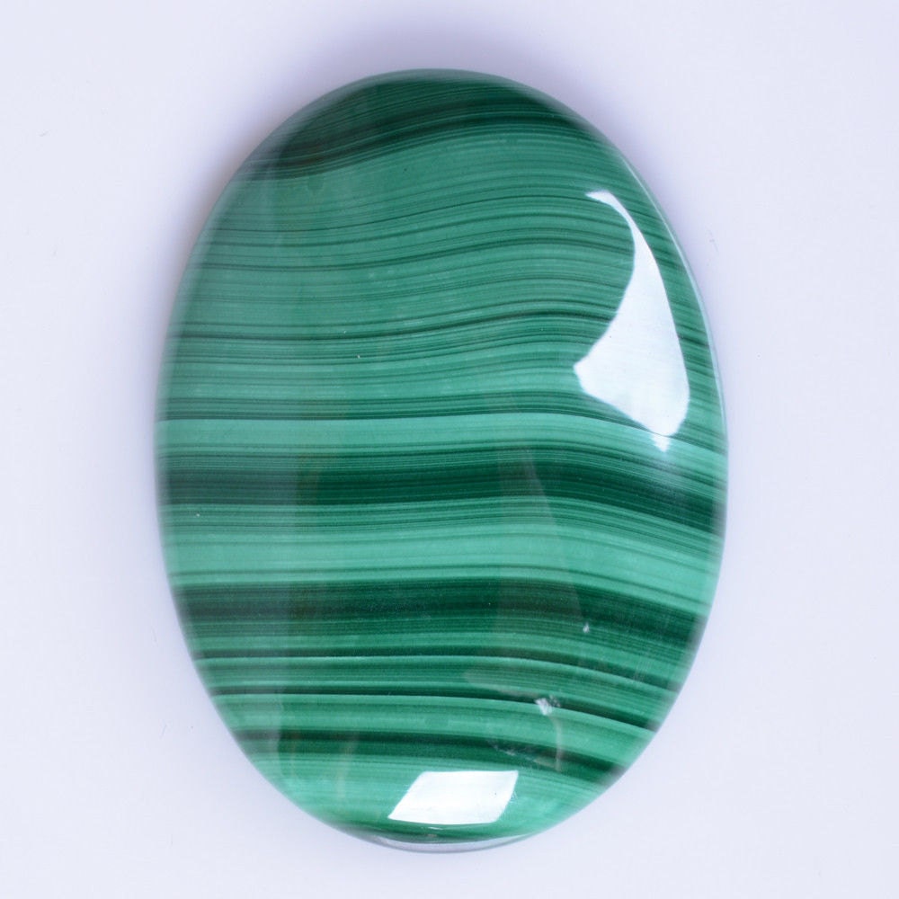 G2903.4 30mm Genuine Green Malachite Oval Flatback Cab Cabochon G2903.4 30mm Genuine Green Malachite Oval Flatback Cab Cabochon