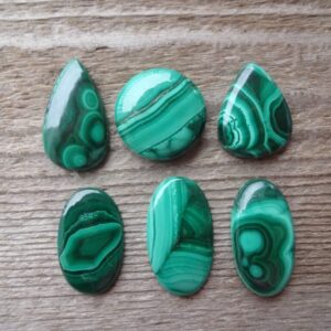 Green Malachite Oval Cabochon, Green Natural Gemstone Cabochon