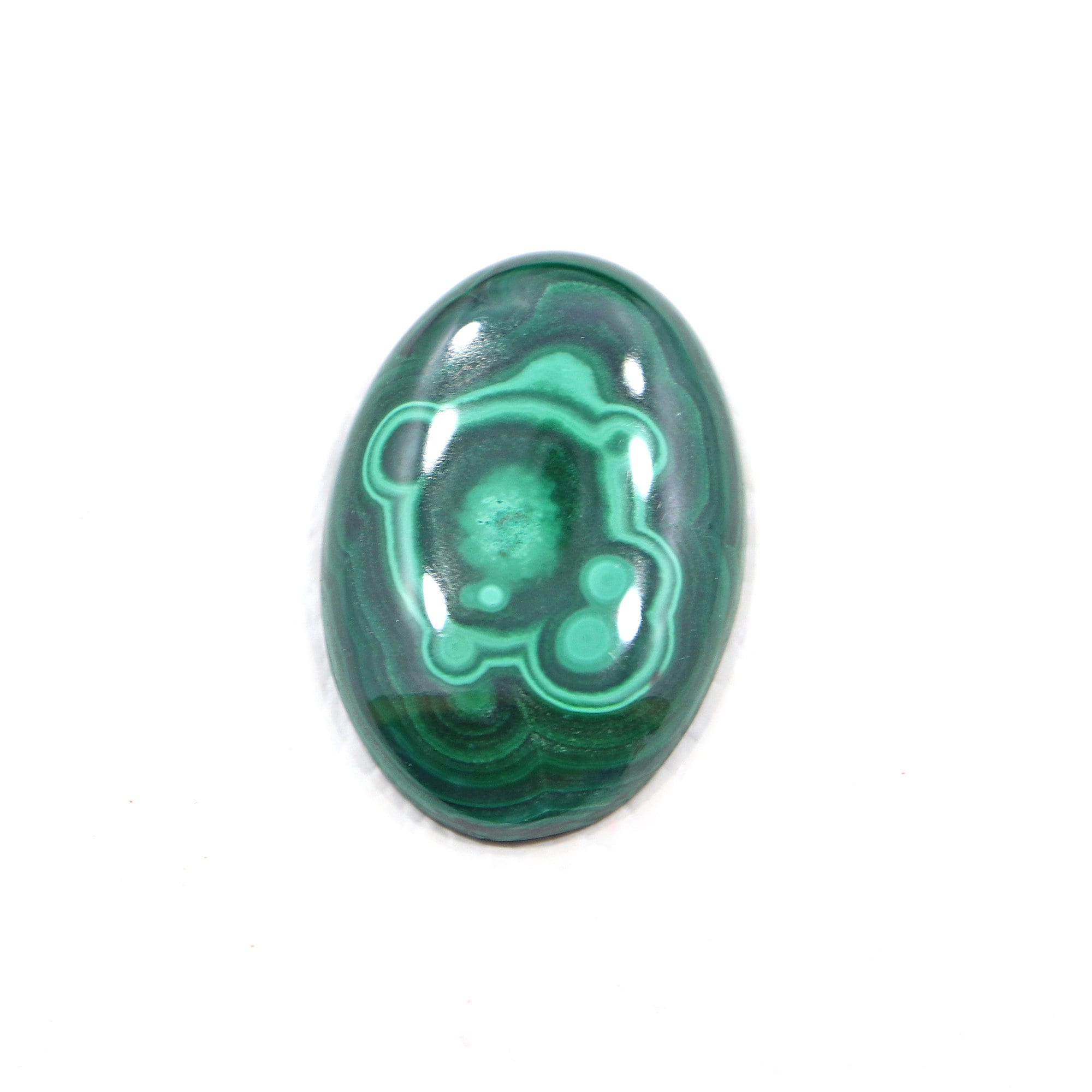 Oval Green Malachite Cabochon: 31.25 Ct Gemstone (19*28 Mm)