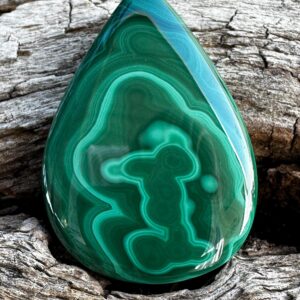 Polished Green Malachite Cabochon: Healing Crystal Stone