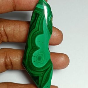 Malachite Slice Cabochon: 179 Cts Semi Precious Gemstone