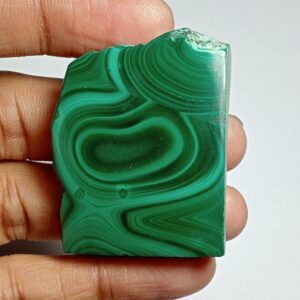 Malachite Slice Cabochon: 204cts Loose Gemstone