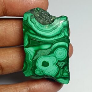 Malachite Slice Cabochon: Loose Gemstone, 202cts