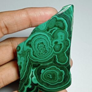Malachite Slice Cabochon: Loose Gemstone, 392cts