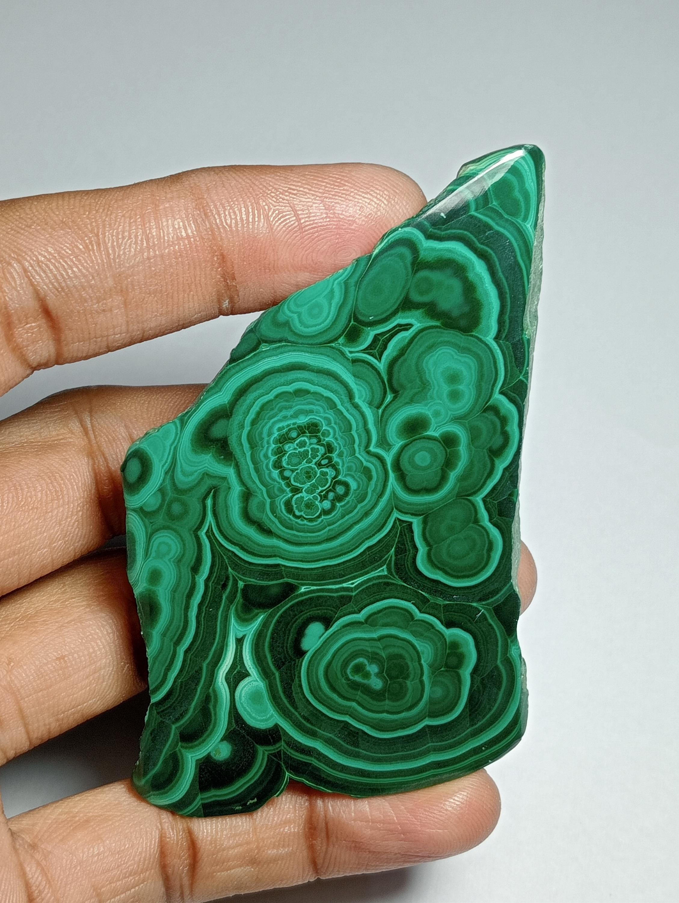 Malachite Slice Cabochon: Loose Gemstone, 392cts Malachite Slice Cabochon: Loose Gemstone, 392cts