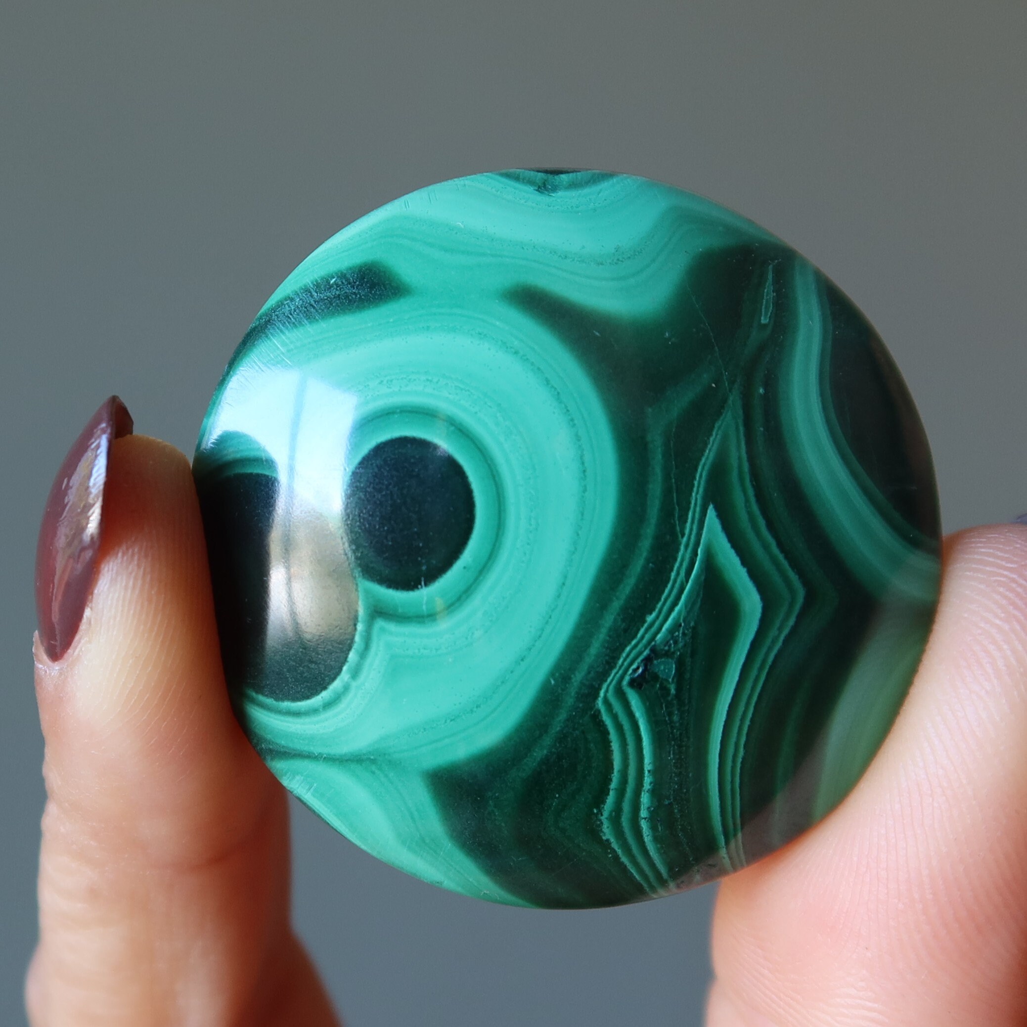Malachite Cabochon Symbols Of Abundance Green Stone