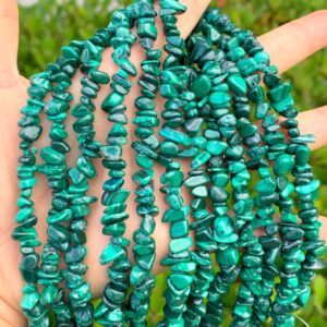 31 Inch Top Quality Natural Green Malachite Healing Gemstone Free-form Gems Chip Bead For Earrings Bracelet Necklace Jewelry Making