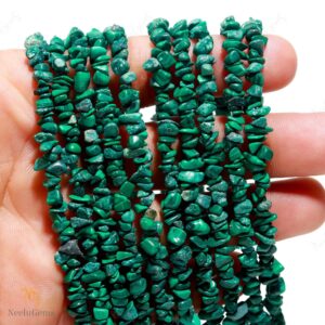Aaa+ Green Malachite Uncut Chip Beads,natural Green Malachite Raw Rough Tiny Nugget Chips,34" Gemstone Beads For Handmade Jewelry