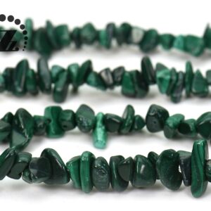 Natural Malachite chips beads,5-10mm,30"full strand