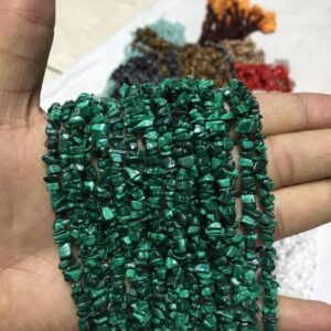 Natural Malachite Nugget Uncut Chips Gemstone Beads, 34 Inches Jewelry Making, Bulk Supply, Good Quality Beads, Raw Gemstone Beads For Sale