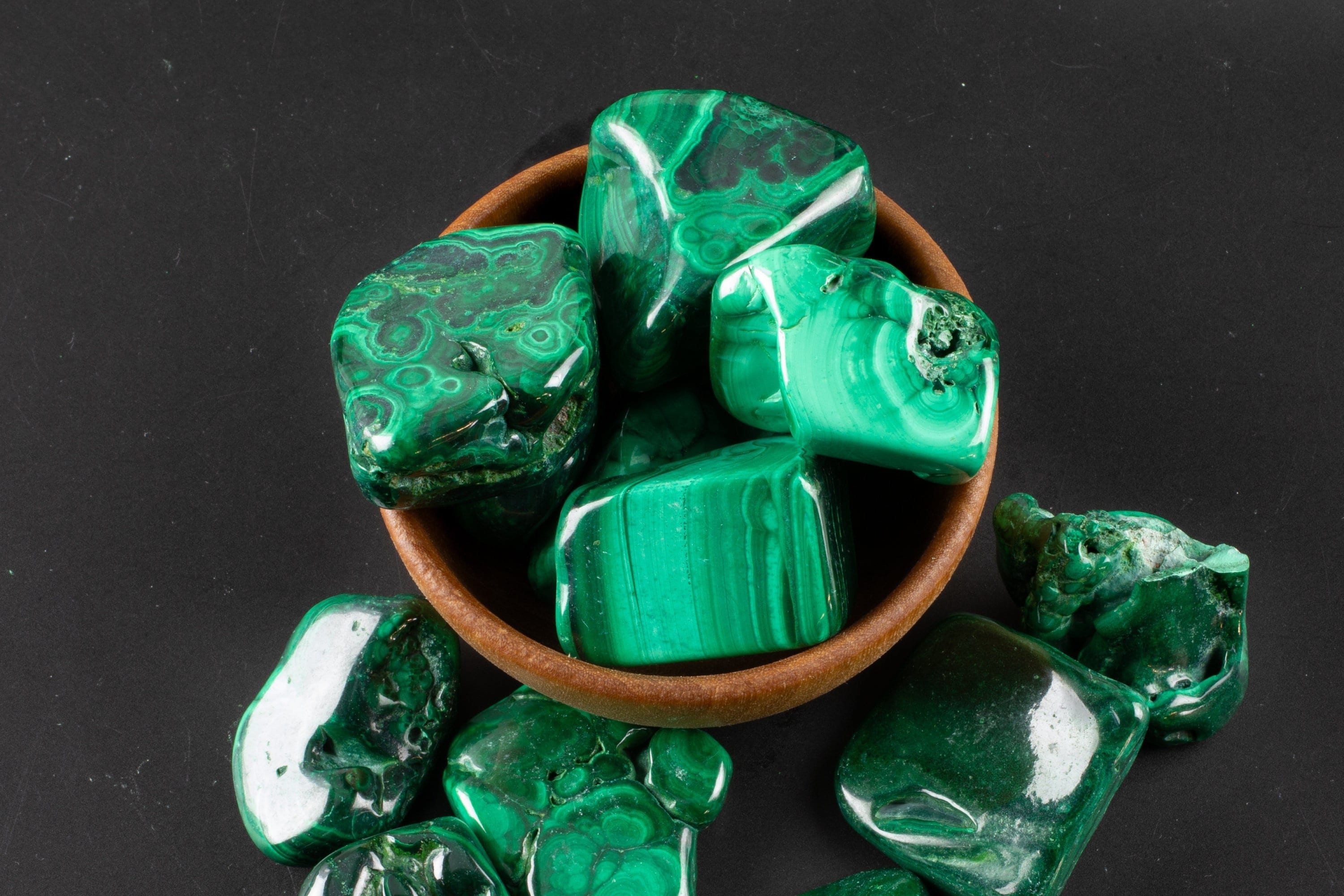 Natural Malachite Tumbled Nuggets Small Medium Large 1 Pc