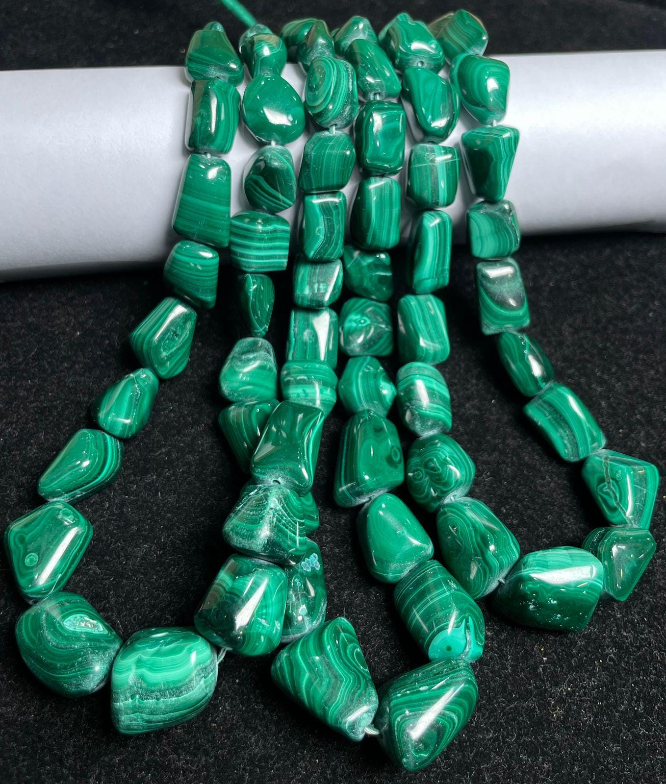 New Brand- Natural Malachite Smooth Nuggets Shape Gemstone Beads, Size- 9x7-18x15 Mm Graduation Beads, 16 Inches Strand Tumble Bead For Sale New Brand- Natural Malachite Smooth Nuggets Shape Gemstone Beads, Size- 9x7-18x15 Mm Graduation Beads, 16 Inches Strand Tumble Bead For Sale
