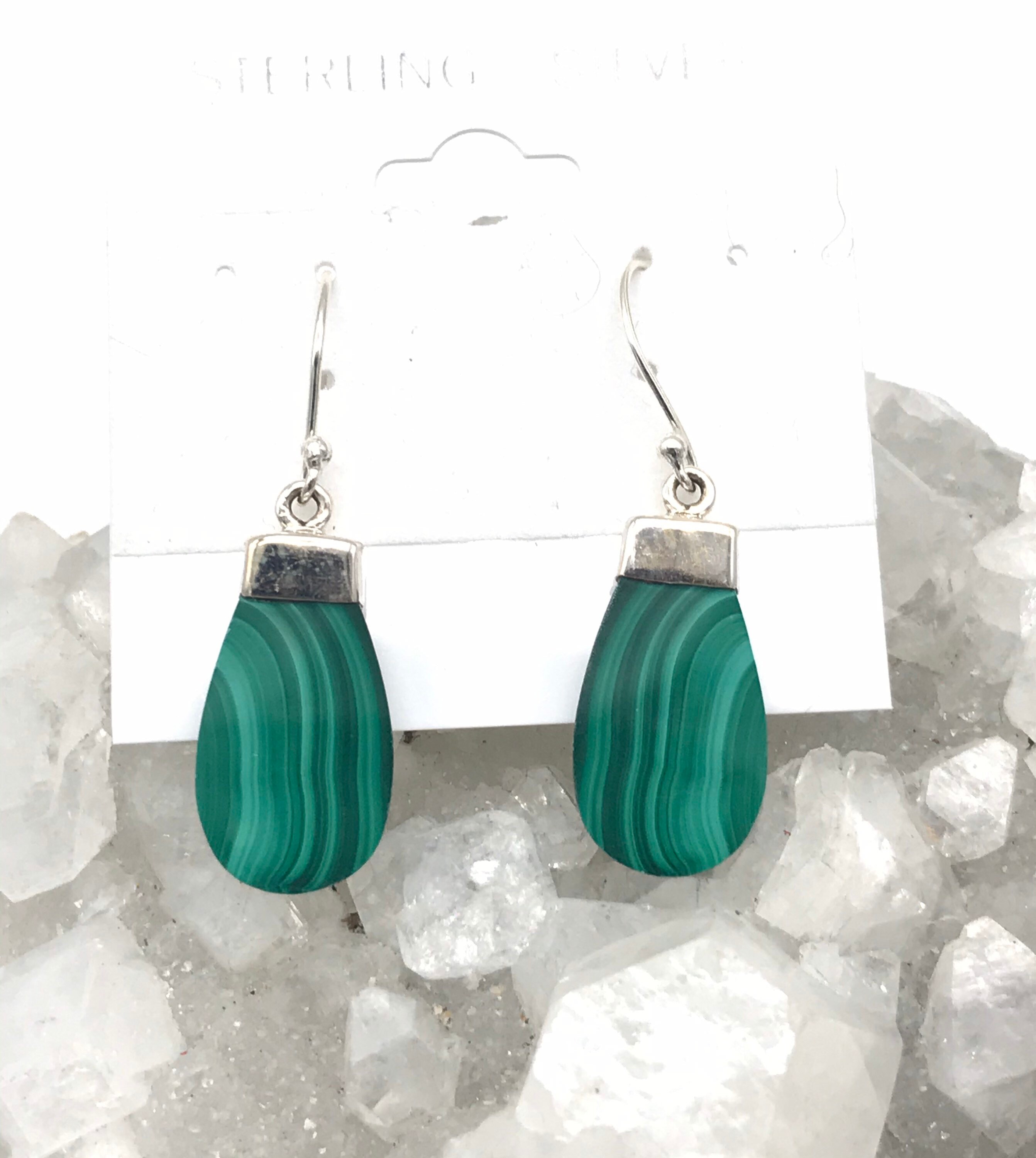 Malachite Abstract Earrings