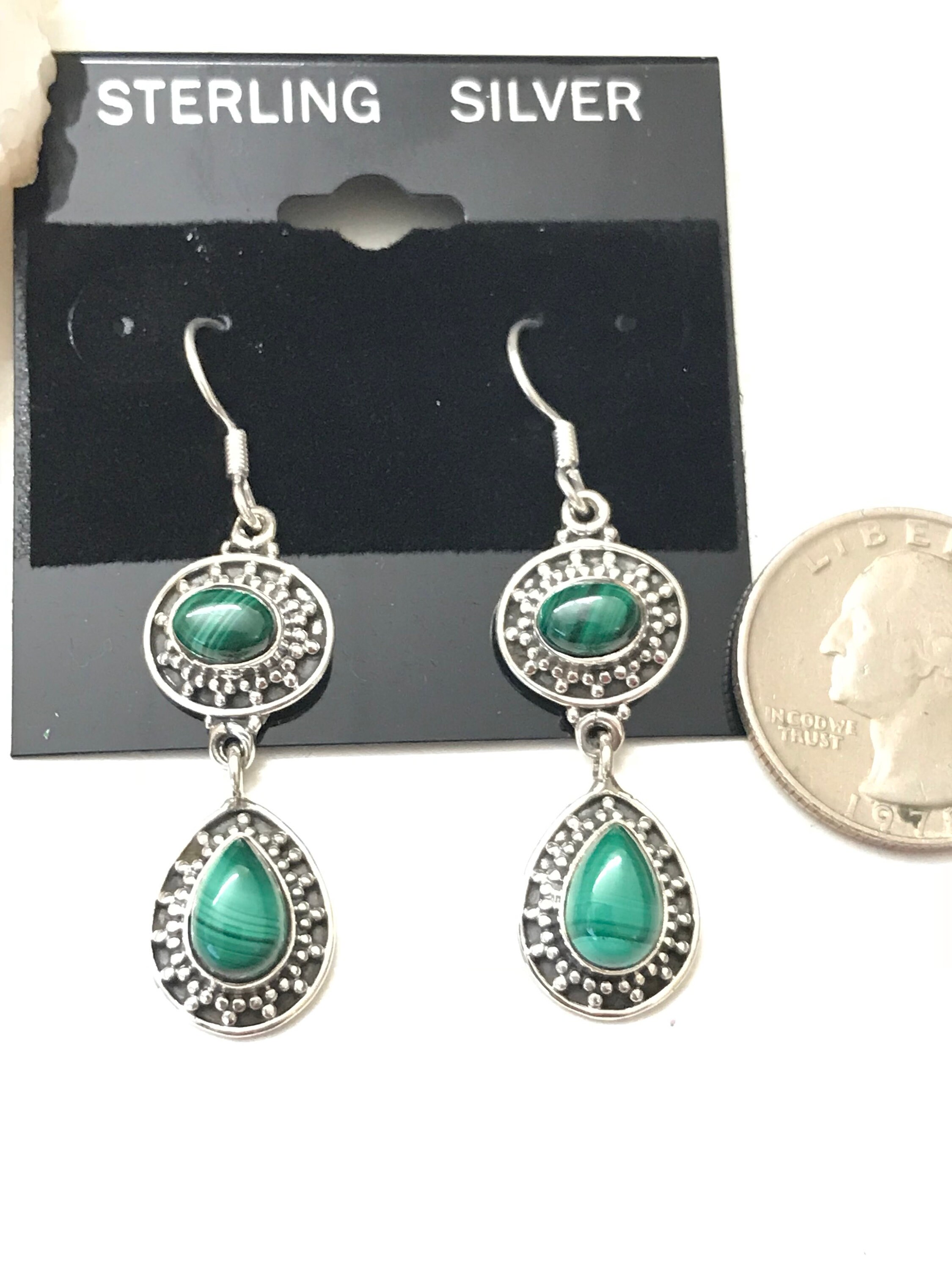 Malachite Abstract Earrings Malachite Abstract Earrings