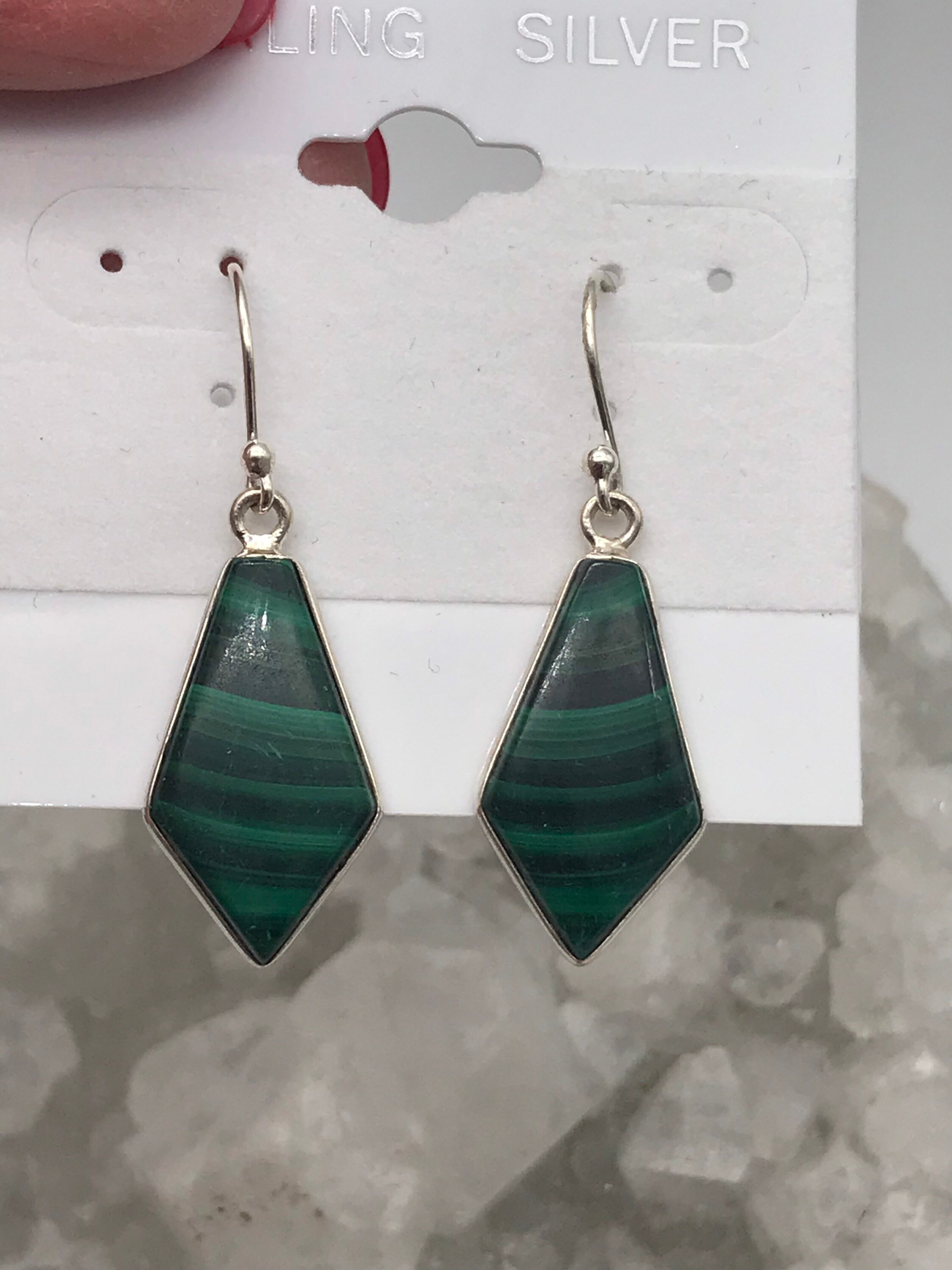 Malachite Abstract Earrings