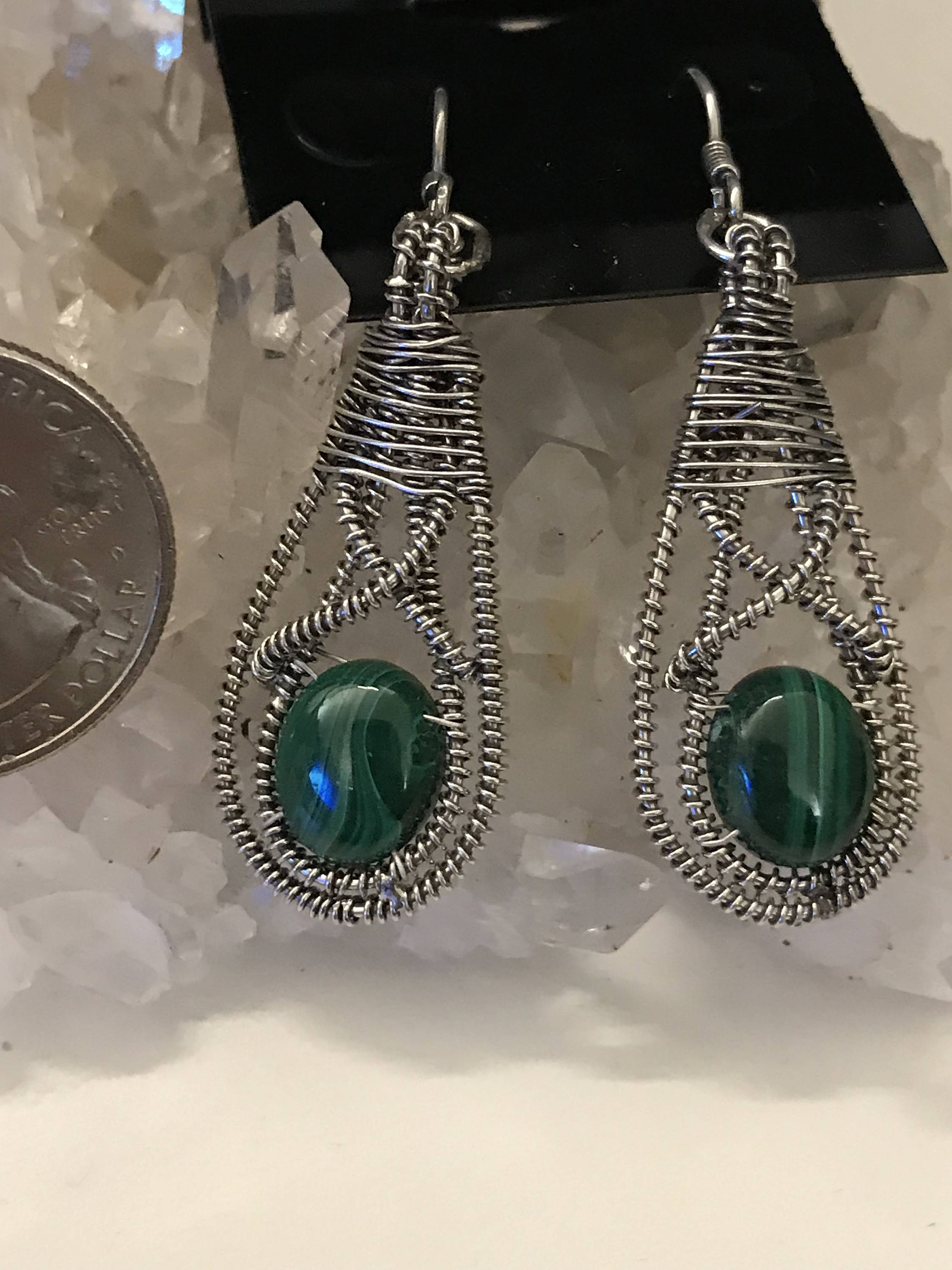 Malachite Abstract Earrings
