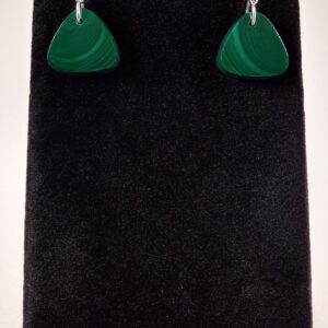 Malachite and Sterling Silver Earrings Handmade by Chris Hay